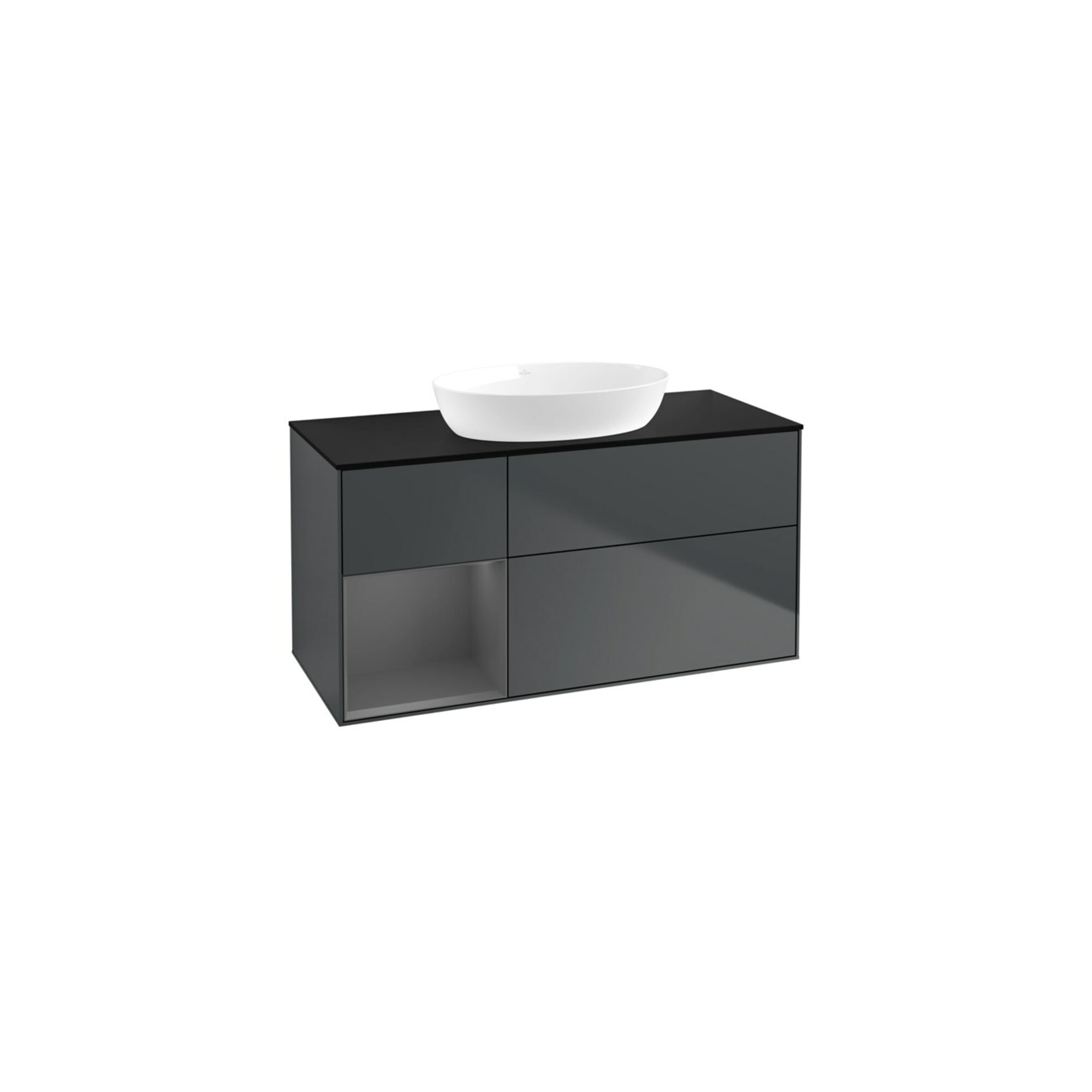 V&B Waschtischunterschrank Finion 120cm, Pl b m, Rg A m Lac, md bl. m Lac ; Villeroy & Boch