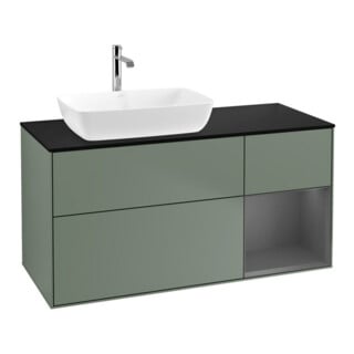 V&B Waschtischunterschrank Finion 120cm, Pl b m, Rg A m Lac, Oli. m Lac