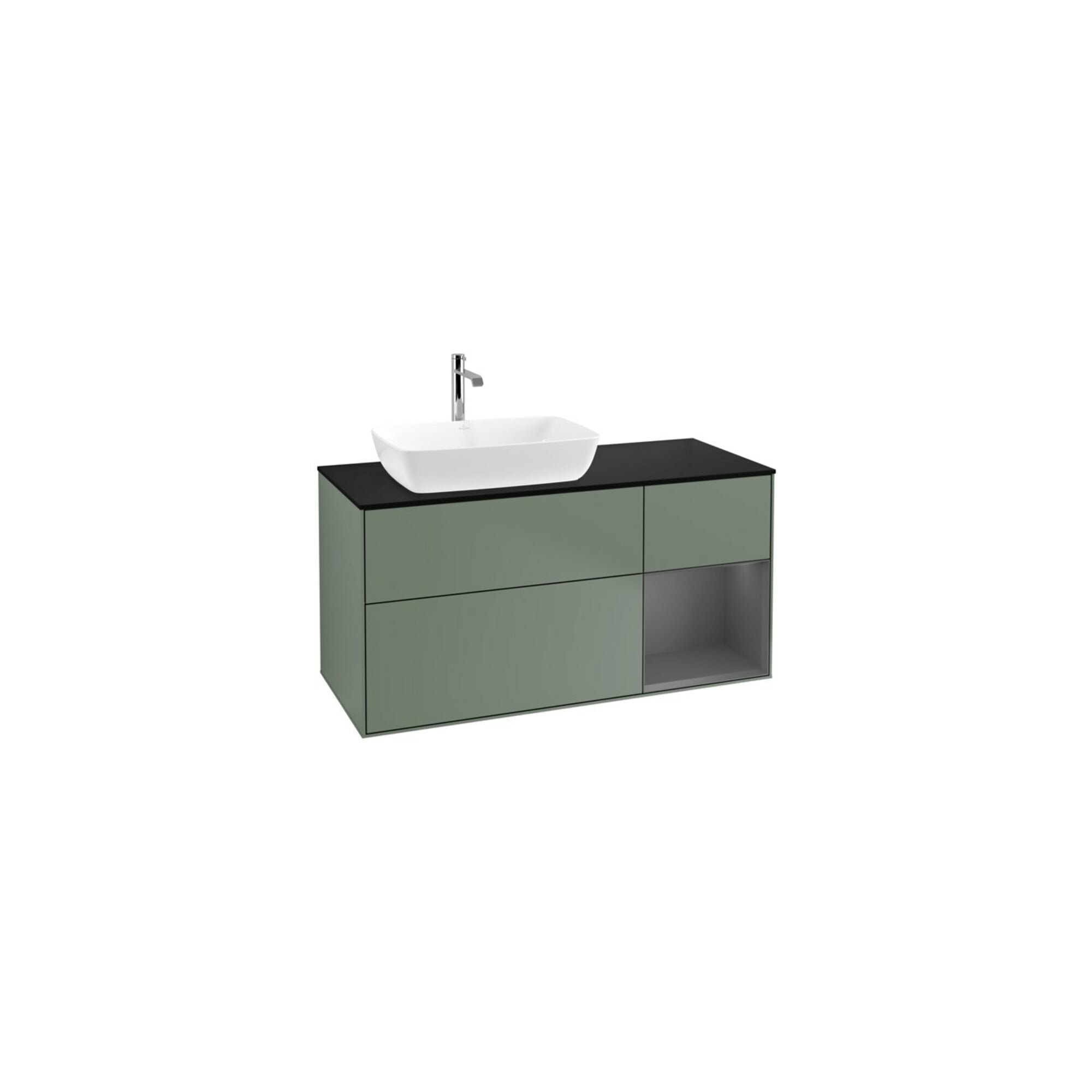 V&B Waschtischunterschrank Finion 120cm, Pl b m, Rg A m Lac, Oli. m Lac ; Villeroy & Boch