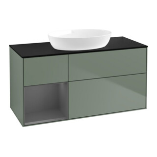 V&B Waschtischunterschrank Finion 120cm, Pl b m, Rg A m Lac, Oli. m Lac