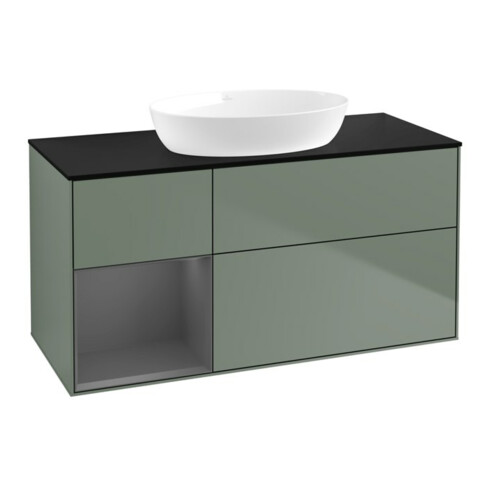 V&B Waschtischunterschrank Finion 120cm, Pl b m, Rg A m Lac, Oli. m Lac
