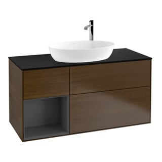V&B Waschtischunterschrank Finion 120cm, Pl b m, Rg A m Lac, wal ven