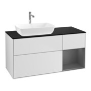 V&B Waschtischunterschrank Finion 120cm, Pl b m, Rg A m Lac, wh. m Lac
