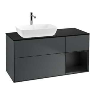 V&B Waschtischunterschrank Finion 120cm, Pl b m, Rg b m Lac, md bl. m Lac