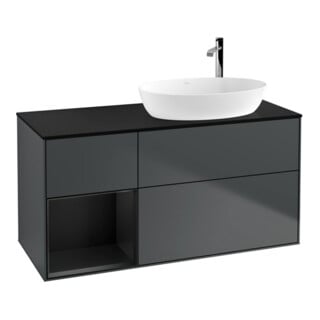 V&B Waschtischunterschrank Finion 120cm, Pl b m, Rg b m Lac, md bl. m Lac