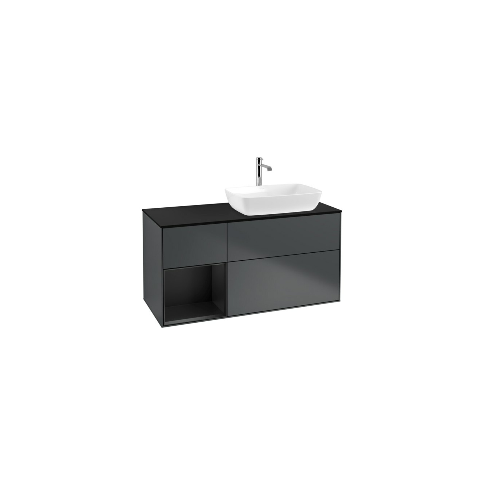 V&B Waschtischunterschrank Finion 120cm, Pl b m, Rg b m Lac, md bl. m Lac ; Villeroy & Boch