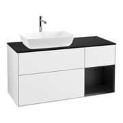 V&B Waschtischunterschrank Finion 120cm, Pl b m, Rg bla m Lac, glo wh. Lac