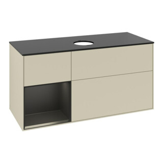V&B Waschtischunterschrank Finion 120cm, Pl b m, Rg bla m Lac, si Gr m Lac