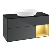 V&B Waschtischunterschrank Finion 120cm, Pl b m, Rg g m Lac, md bl. m Lac