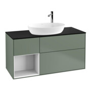 V&B Waschtischunterschrank Finion 120cm, Pl b m, Rg g wh. Lac, Oli. m Lac