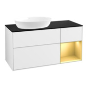 V&B Waschtischunterschrank Finion 120cm, Pl b m, Rg gol m Lac, glo wh. Lac