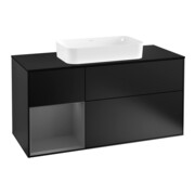 V&B Waschtischunterschrank Finion 120cm, Pl b m, Rg l A m, bla m Lac