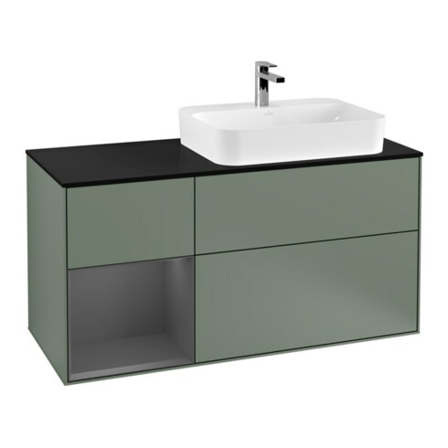 V&B Waschtischunterschrank Finion 120cm, Pl b m, Rg l A m, Oli. m Lac