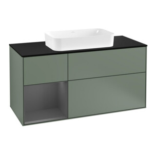 V&B Waschtischunterschrank Finion 120cm, Pl b m, Rg l A m, Oli. m Lac