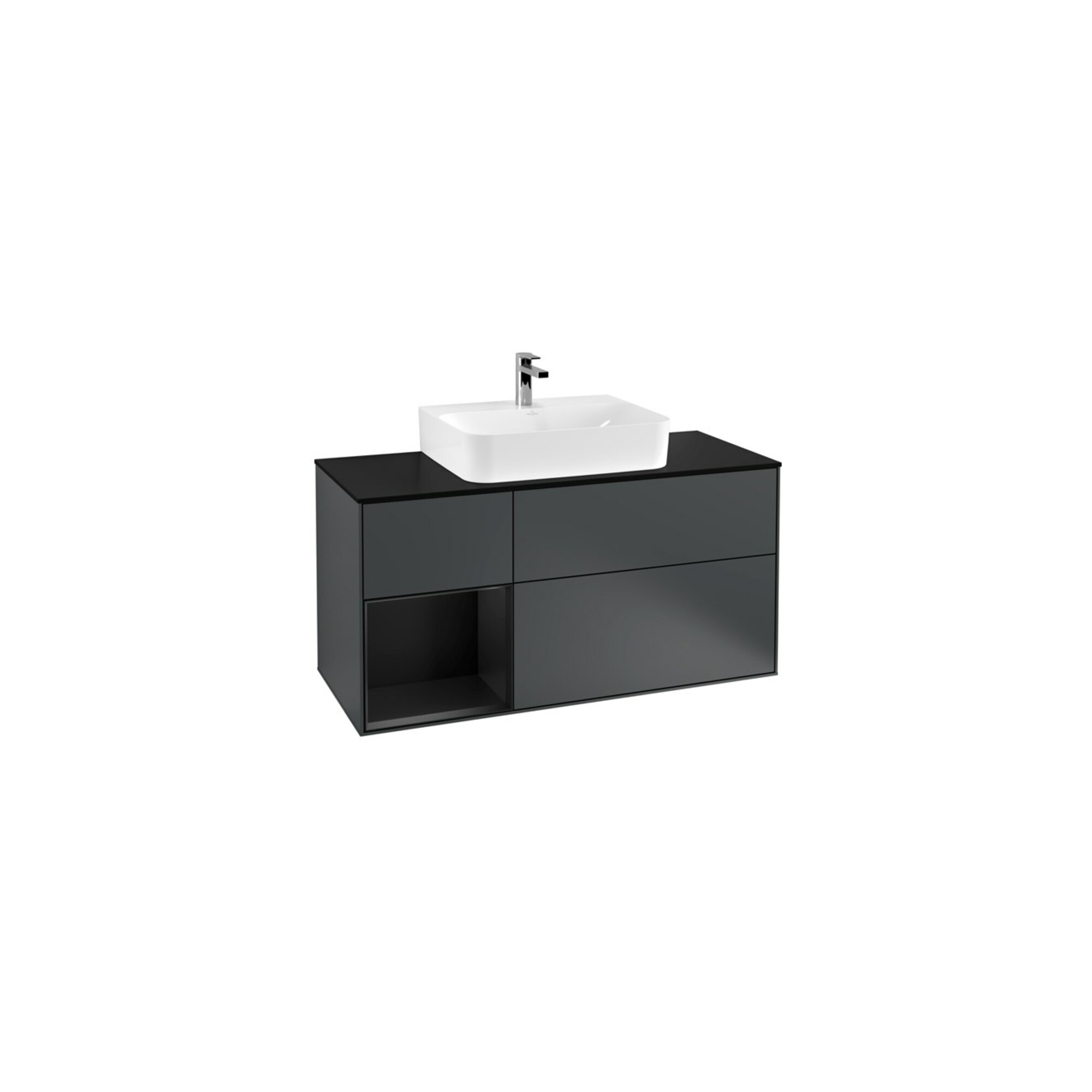 V&B Waschtischunterschrank Finion 120cm, Pl b m, Rg l b m La, md bl. m Lac ; Villeroy & Boch