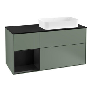 V&B Waschtischunterschrank Finion 120cm, Pl b m, Rg l b m Lac, Oli. m Lac