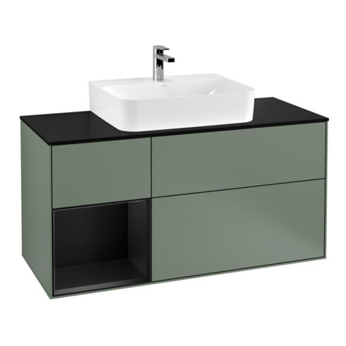 V&B Waschtischunterschrank Finion 120cm, Pl b m, Rg l b m Lac, Oli. m Lac