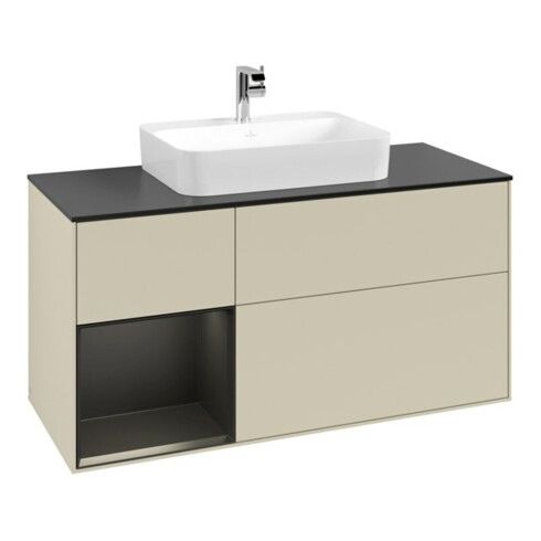 V&B Waschtischunterschrank Finion 120cm, Pl b m, Rg l b m Lac, si Gr m Lac