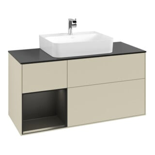 V&B Waschtischunterschrank Finion 120cm, Pl b m, Rg l b m Lac, si Gr m Lac