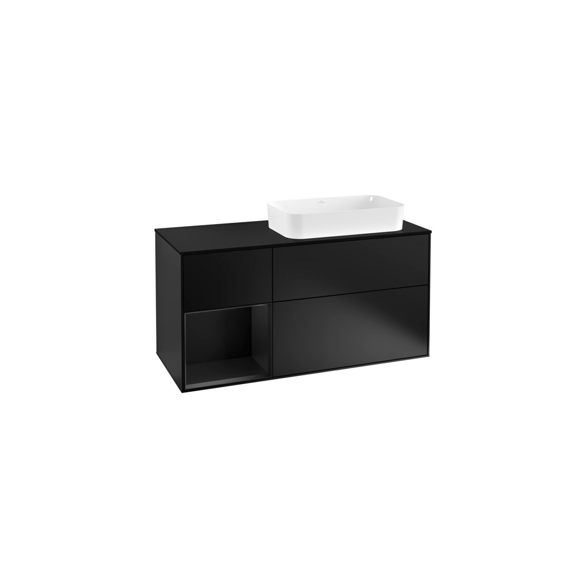 V&B Waschtischunterschrank Finion 120cm, Pl b m, Rg l bla m Lac, bla m Lac ; Villeroy & Boch