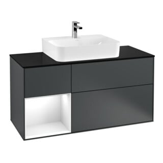 V&B Waschtischunterschrank Finion 120cm, Pl b m, Rg l g w La, md bl. m Lac