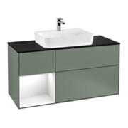 V&B Waschtischunterschrank Finion 120cm, Pl b m, Rg l g w Lac, Oli. m Lac