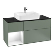 V&B Waschtischunterschrank Finion 120cm, Pl b m, Rg l g w Lac, Oli. m Lac