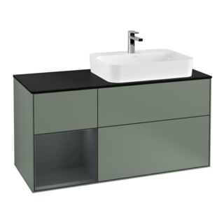 V&B Waschtischunterschrank Finion 120cm, Pl b m, Rg l md b m La, Ol m Lac