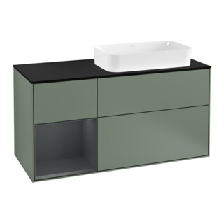 V&B Waschtischunterschrank Finion 120cm, Pl b m, Rg l md b m La, Ol m Lac