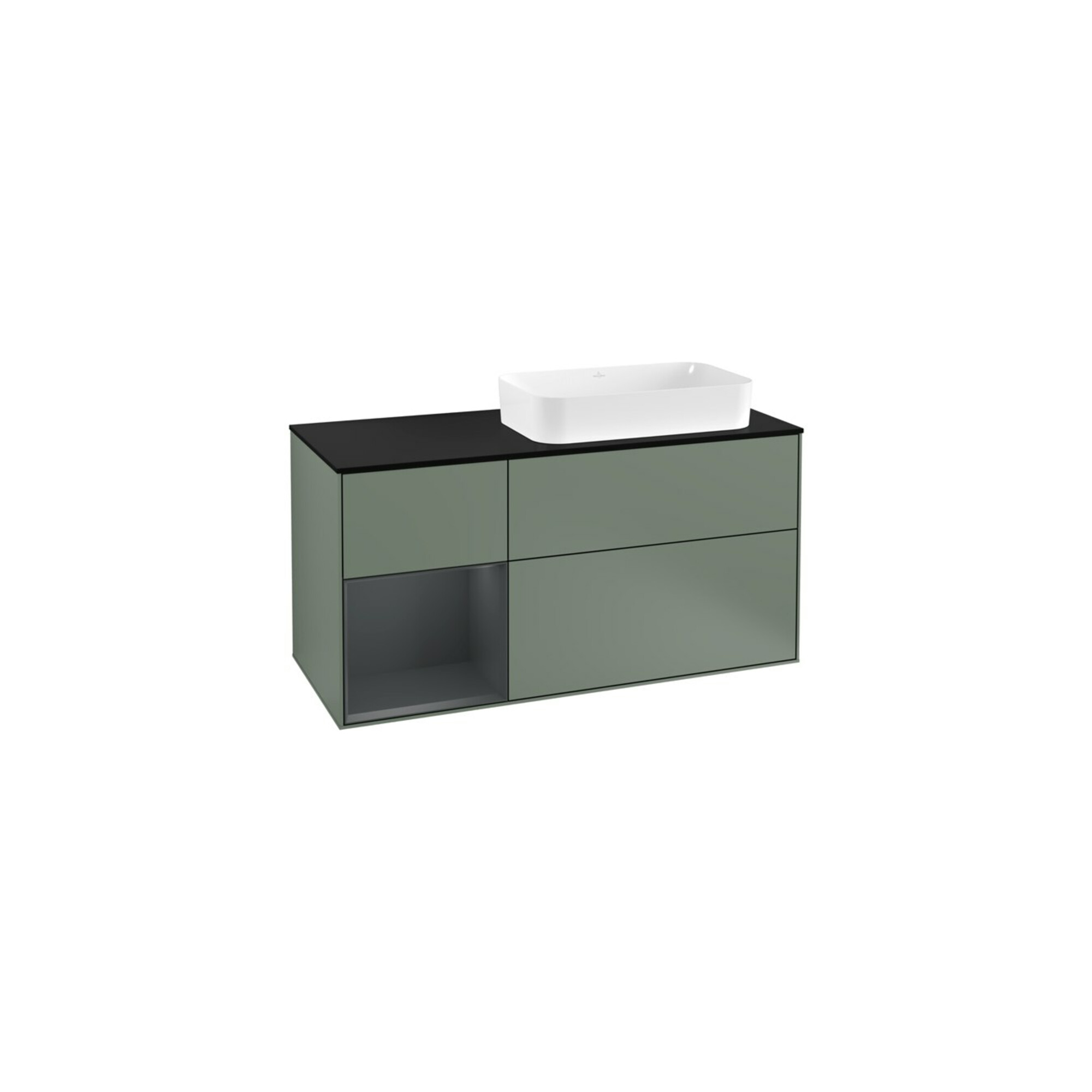 V&B Waschtischunterschrank Finion 120cm, Pl b m, Rg l md b m La, Ol m Lac ; Villeroy & Boch