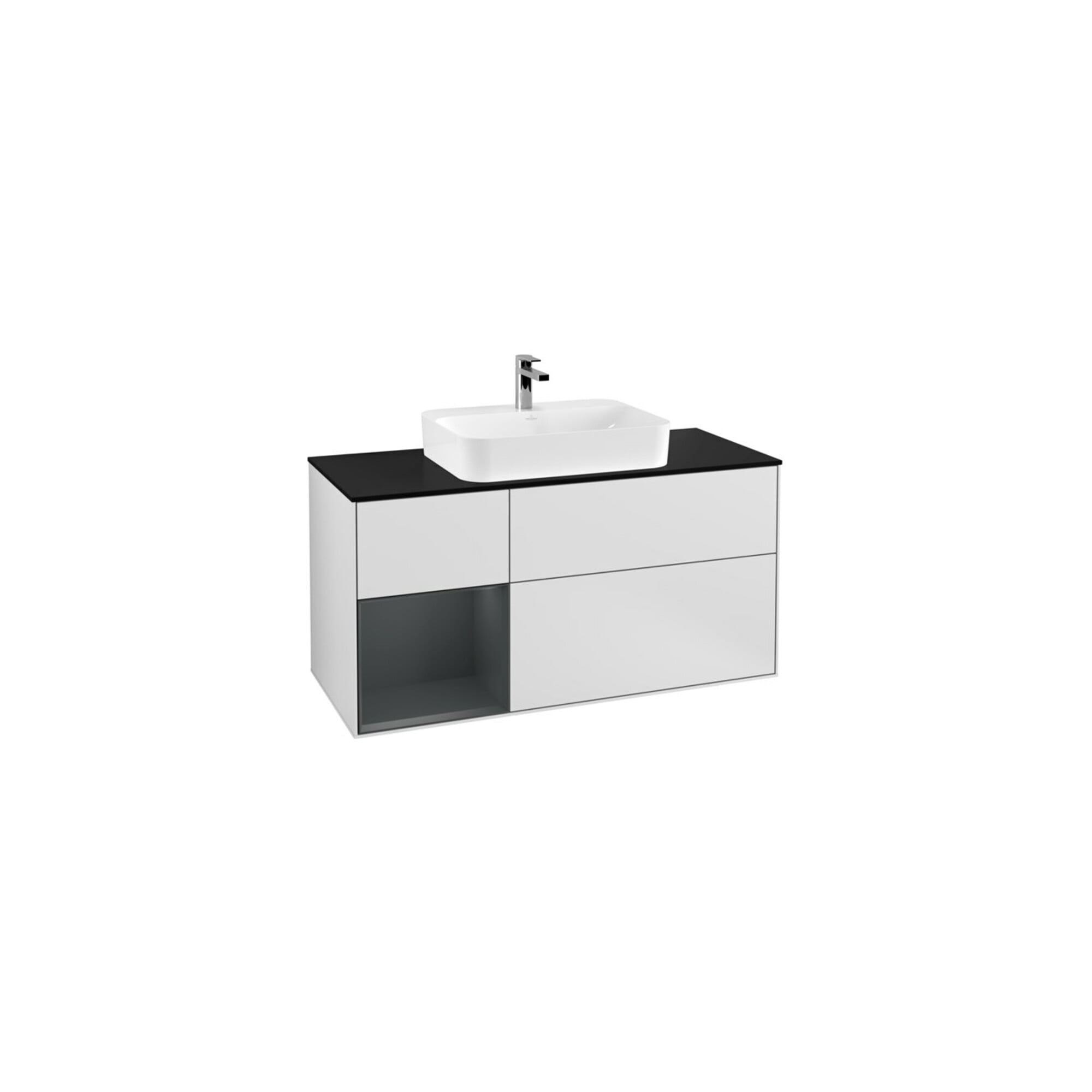 V&B Waschtischunterschrank Finion 120cm, Pl b m, Rg l md b m La, wh. m Lac ; Villeroy & Boch
