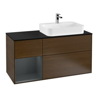 V&B Waschtischunterschrank Finion 120cm, Pl b m, Rg l md b m Lac, wal ven