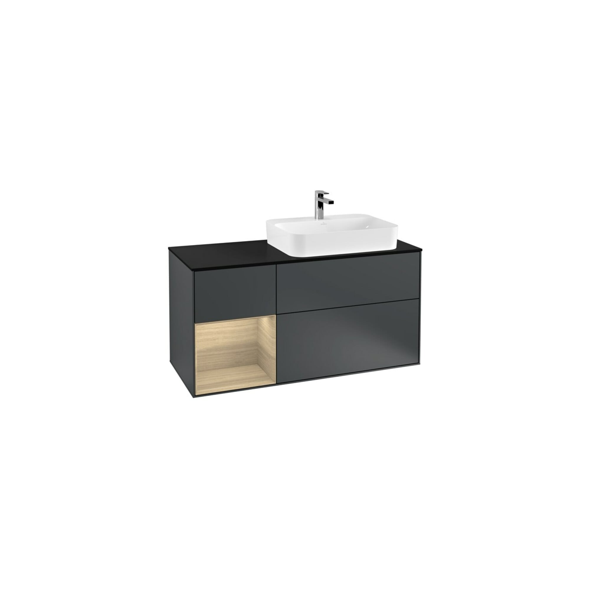 V&B Waschtischunterschrank Finion 120cm, Pl b m, Rg l Oa ven, md bl. m Lac ; Villeroy & Boch