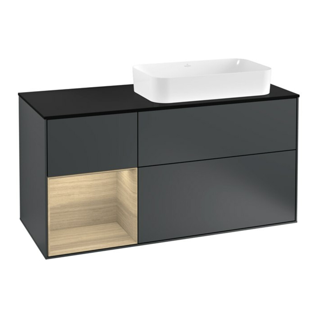 V&B Waschtischunterschrank Finion 120cm, Pl b m, Rg l Oa ven, md bl. m Lac