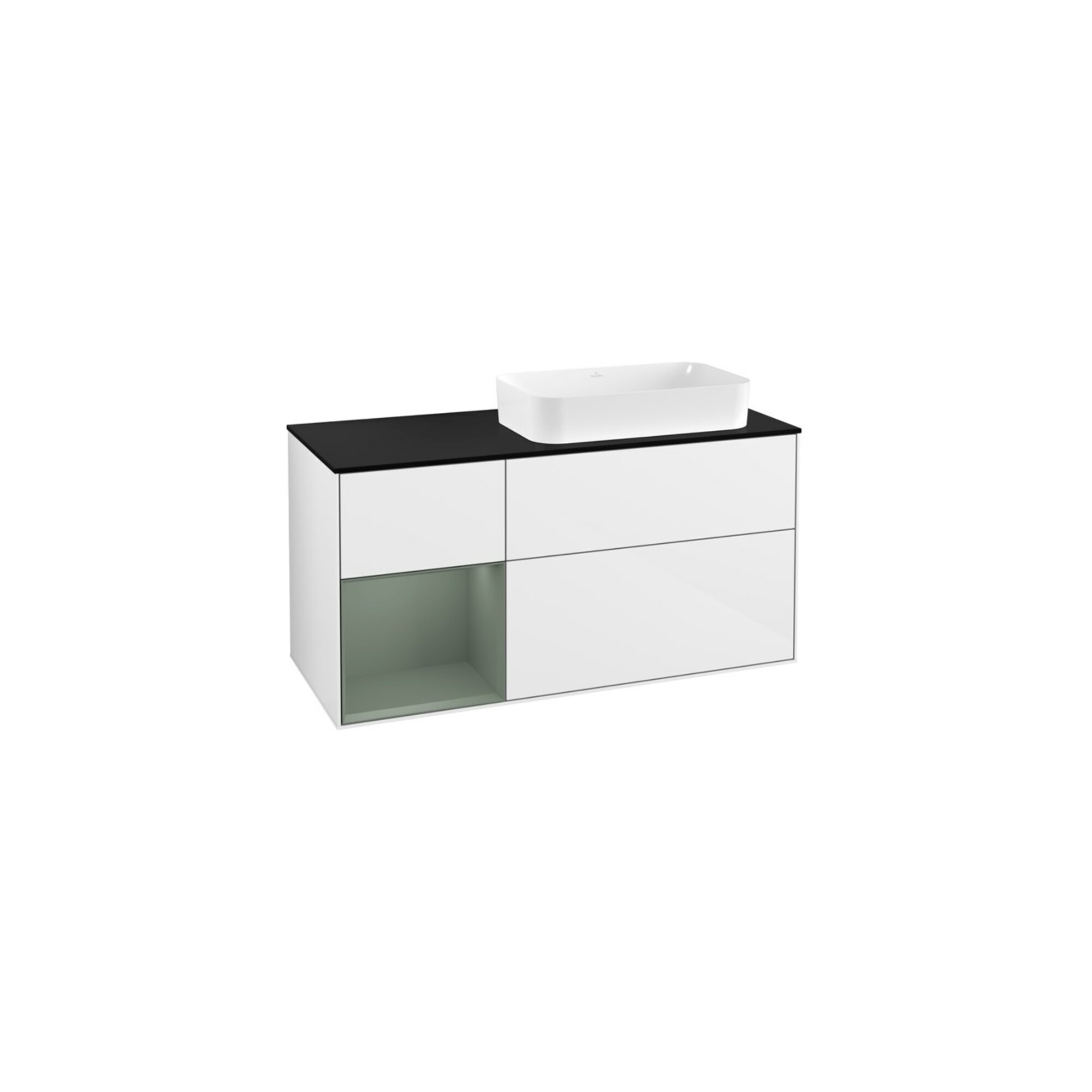 V&B Waschtischunterschrank Finion 120cm, Pl b m, Rg l Ol m La, glo wh. Lac ; Villeroy & Boch