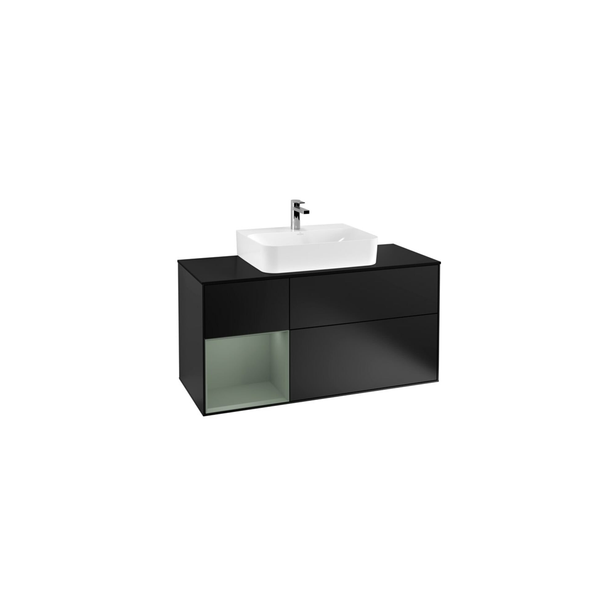V&B Waschtischunterschrank Finion 120cm, Pl b m, Rg l Ol m Lac, bla m Lac ; Villeroy & Boch