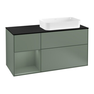 V&B Waschtischunterschrank Finion 120cm, Pl b m, Rg l Ol m Lac, Oli. m Lac