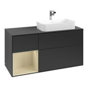 V&B Waschtischunterschrank Finion 120cm, Pl b m, Rg l si G m La, bla m Lac