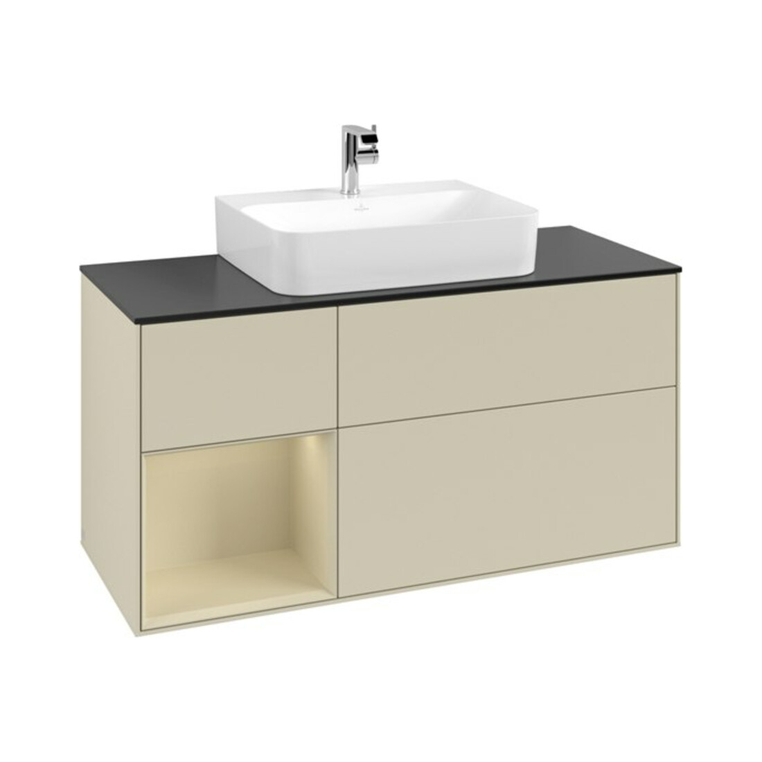 V&B Waschtischunterschrank Finion 120cm, Pl b m, Rg l si G m La, si G m La