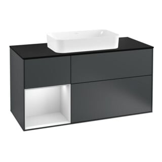 V&B Waschtischunterschrank Finion 120cm, Pl b m, Rg l w m La, md bl. m Lac