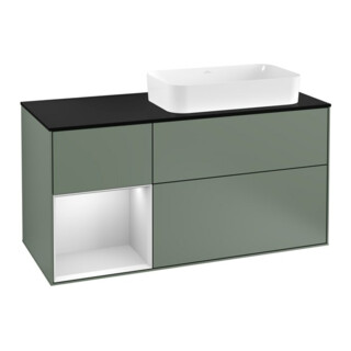 V&B Waschtischunterschrank Finion 120cm, Pl b m, Rg l w m Lac, Oli. m Lac