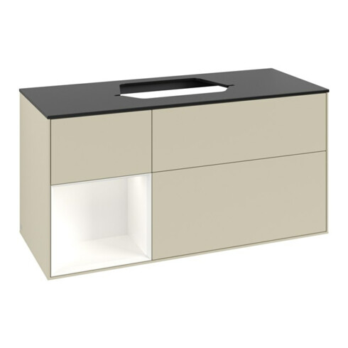 V&B Waschtischunterschrank Finion 120cm, Pl b m, Rg l w m Lac, si Gr m Lac
