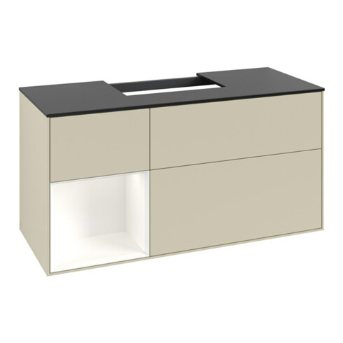 V&B Waschtischunterschrank Finion 120cm, Pl b m, Rg l w m Lac, si Gr m Lac