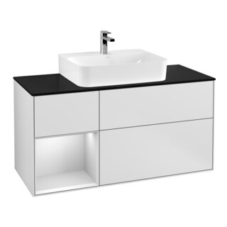 V&B Waschtischunterschrank Finion 120cm, Pl b m, Rg l wh. m Lac, wh. m Lac