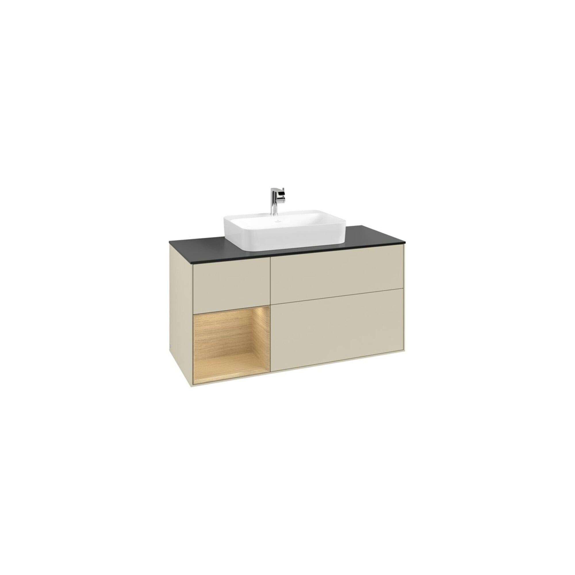 V&B Waschtischunterschrank Finion 120cm, Pl b m, Rg li Oa ven, si Gr m Lac ; Villeroy & Boch