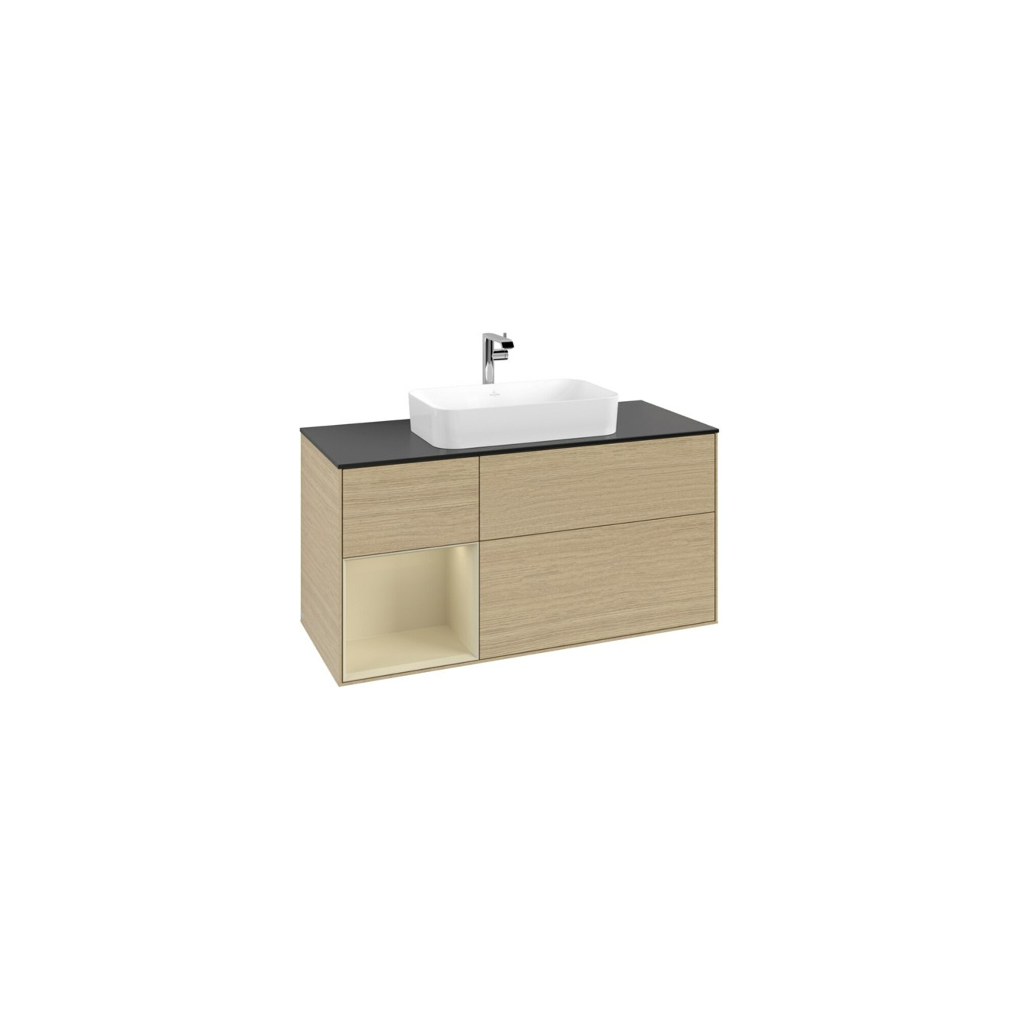 V&B Waschtischunterschrank Finion 120cm, Pl b m, Rg li si Gr m Lac, Oa ven ; Villeroy & Boch