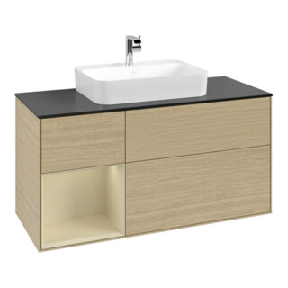 V&B Waschtischunterschrank Finion 120cm, Pl b m, Rg li si Gr m Lac, Oa ven
