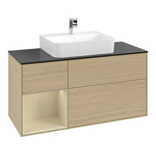 V&B Waschtischunterschrank Finion 120cm, Pl b m, Rg li si Gr m Lac, Oa ven