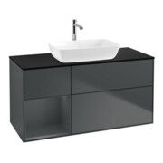 V&B Waschtischunterschrank Finion 120cm, Pl b m, Rg md m Lac, md bl. m Lac