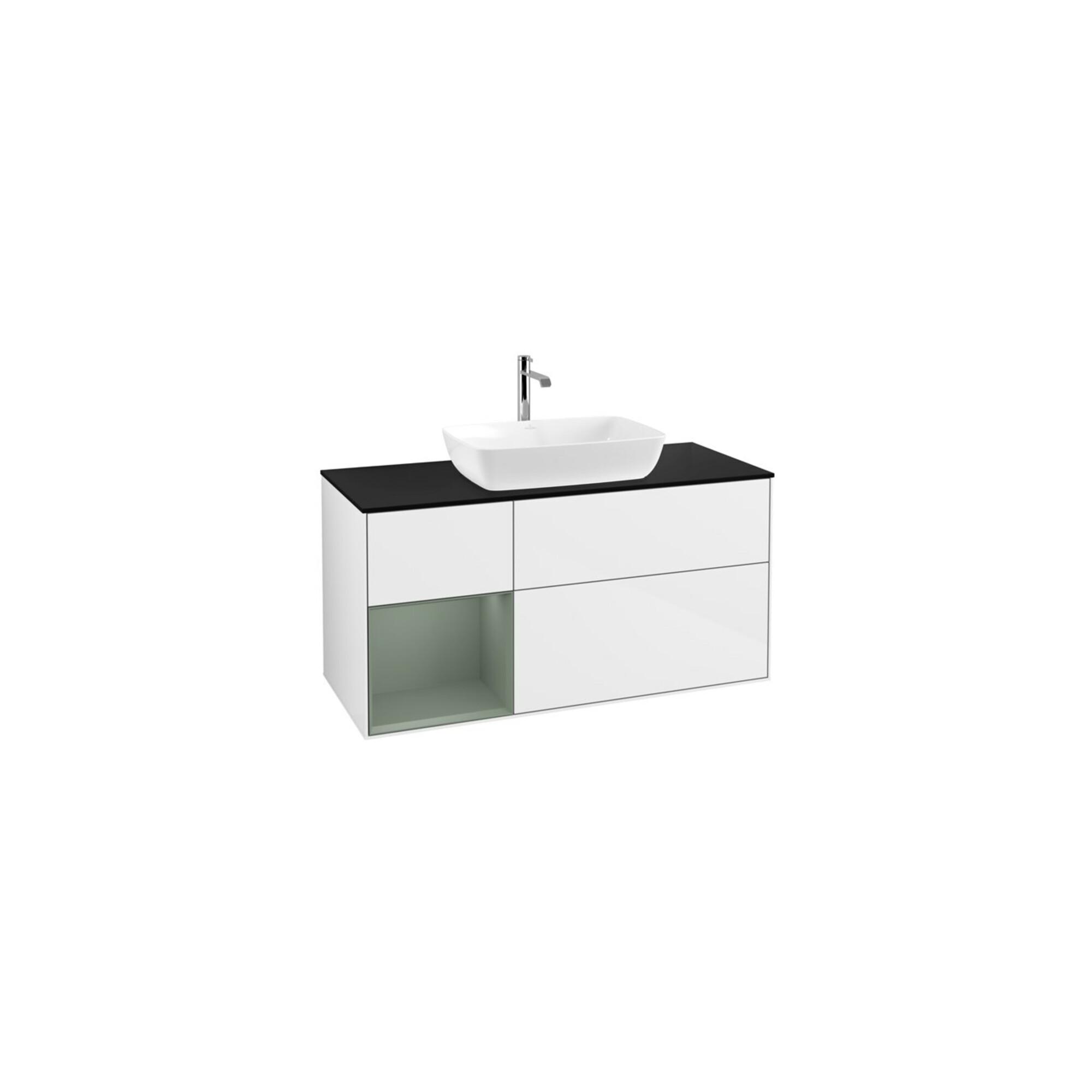 V&B Waschtischunterschrank Finion 120cm, Pl b m, Rg Ol m Lac, glo wh. Lac ; Villeroy & Boch